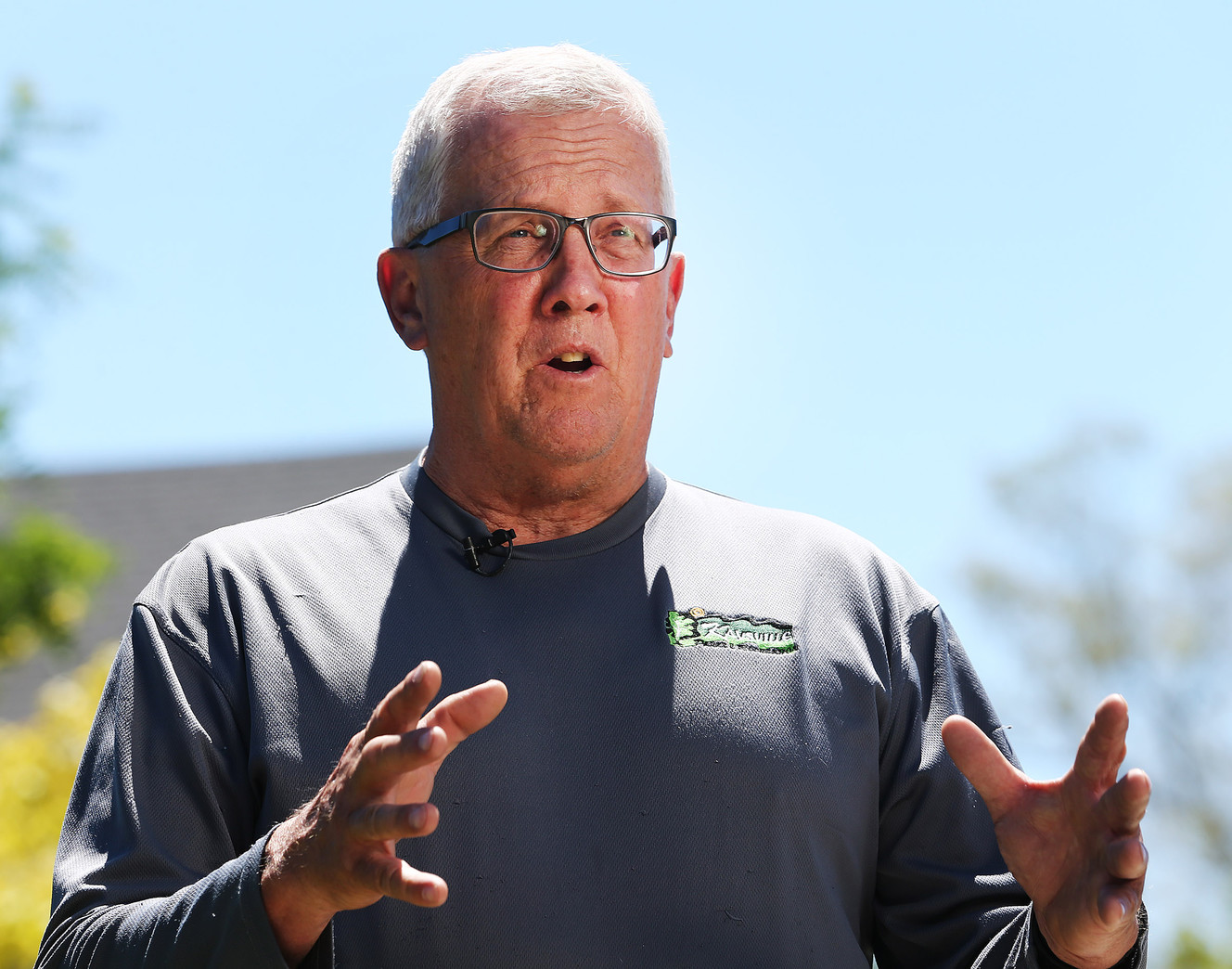 Vance Garfield, Kaysville parks and recreation supervisor, talks about Councilman Dave Adams and his firetruck and the city funds used to repair the truck on Monday, July 11, 2016. (Photo: Scott G Winterton, Deseret News)