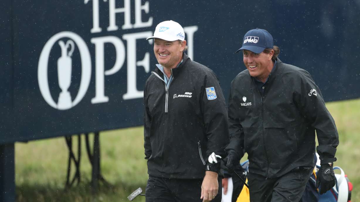 The Latest: Stricker's streak of pars ends with an 8