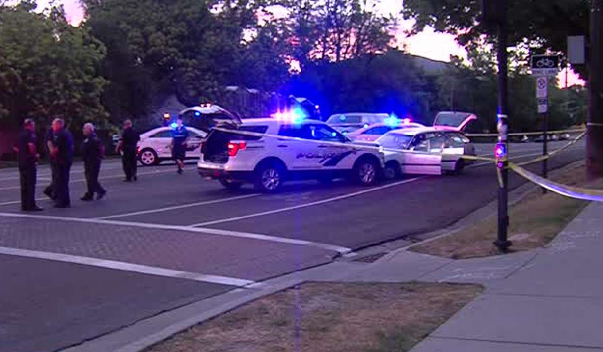 Two men arrested after shooting at Taylorsville home and police pursuit. Friday, July 15, 2016. (Photo: Derek Petersen, KSL TV)