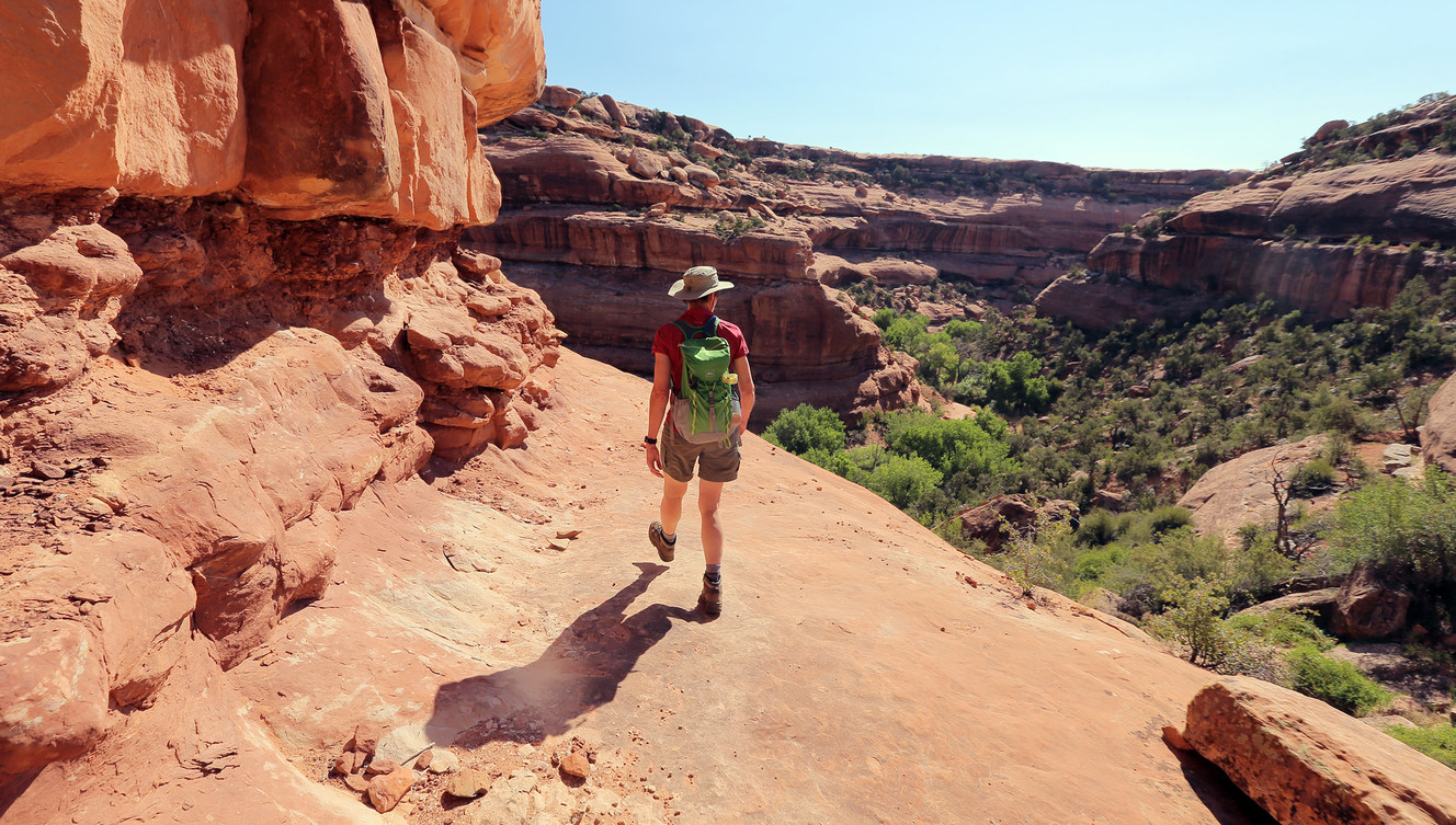 Interior Secretary Sally Jewell visits ancient cliff dwellings in McLloyd Canyon near Blanding in southern Utah on Friday, July 15, 2016. (Photo: Scott G Winterton, Deseret News)