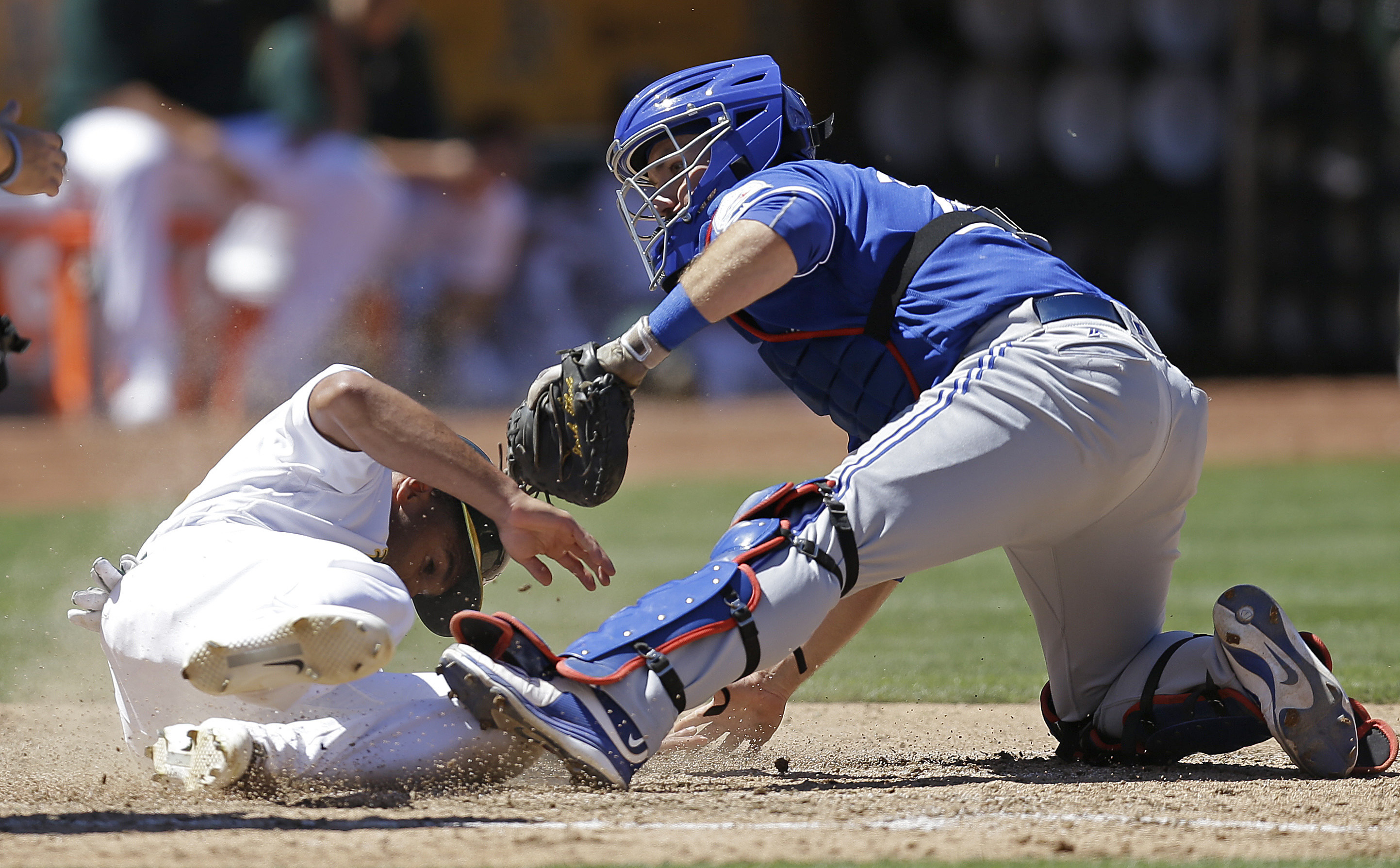 Healy homers, his 1st major league hit, as A's beat Jays