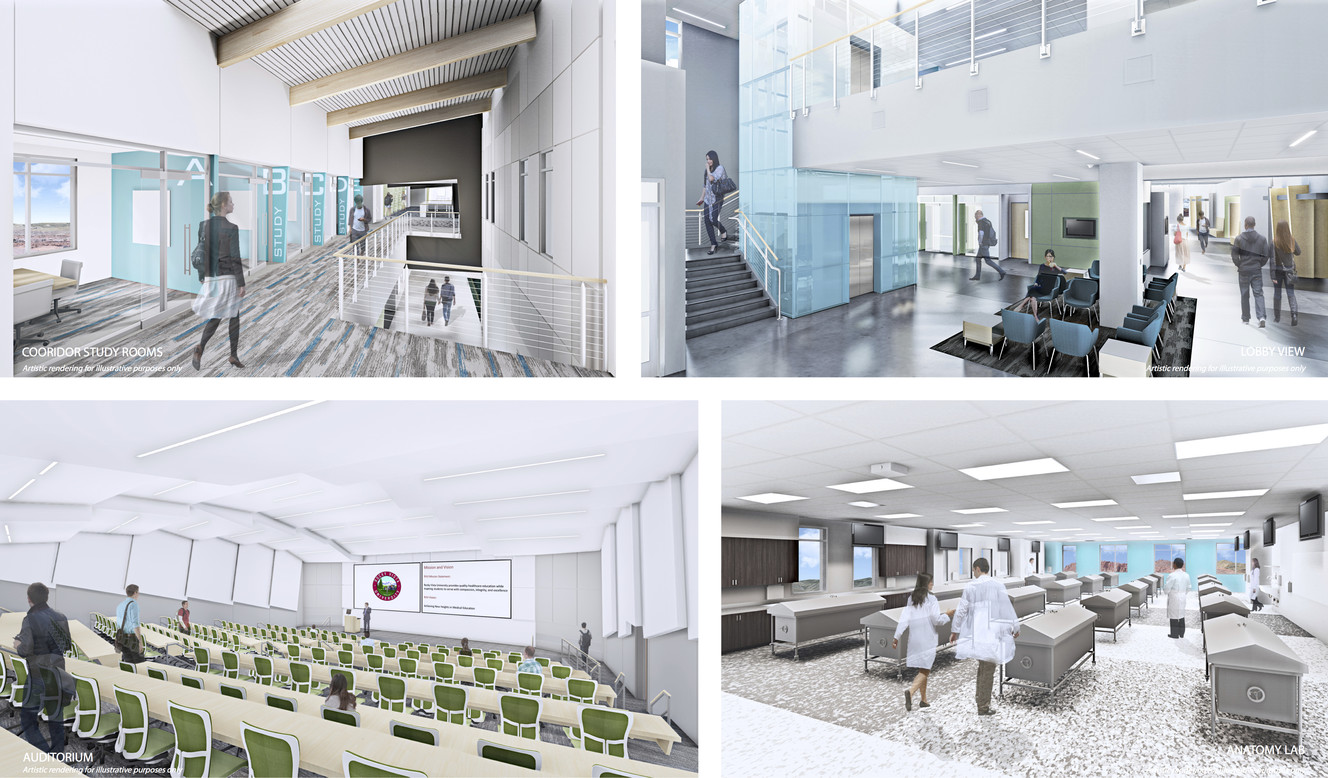 An artists rendering of Rocky Vista University's new campus in Ivins. Colorado-based Rocky Vista University will become Utah’s second medical school in the summer of 2017 when the school welcomes its first class of students to its new campus in Ivins. (Photo: OZ Architecture)