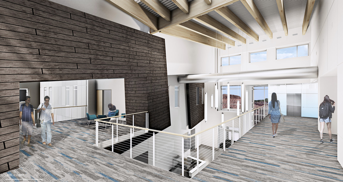 An artists rendering of Rocky Vista University's new campus in Ivins. Colorado-based Rocky Vista University will become Utah’s second medical school in the summer of 2017 when the school welcomes its first class of students to its new campus in Ivins. (Photo: OZ Architecture)