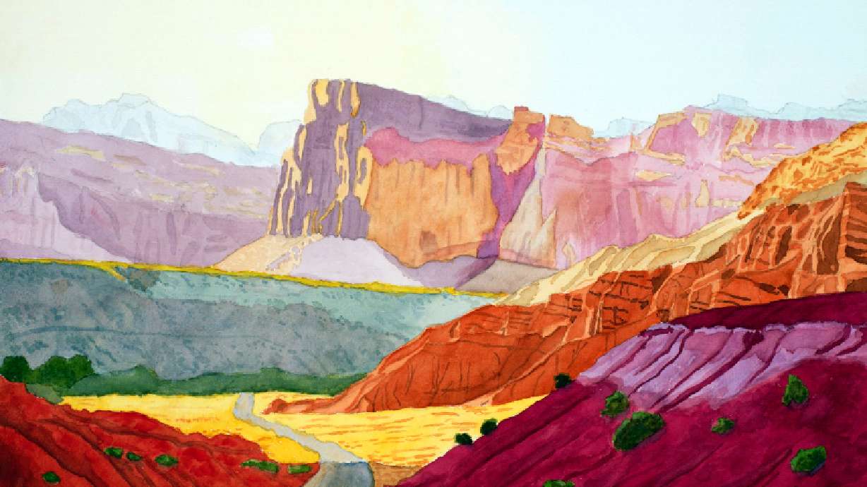 Along with 50 years in the Utah Symphony, violist excels at visual art