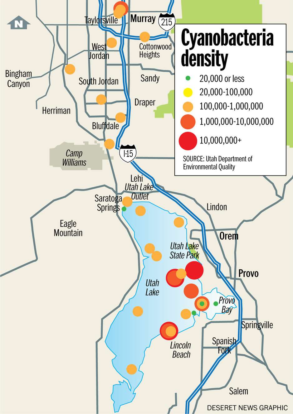 Algae hearing Amy Joi O'Donoghue Cyanobacteria density (Photo: Heather Tuttle)