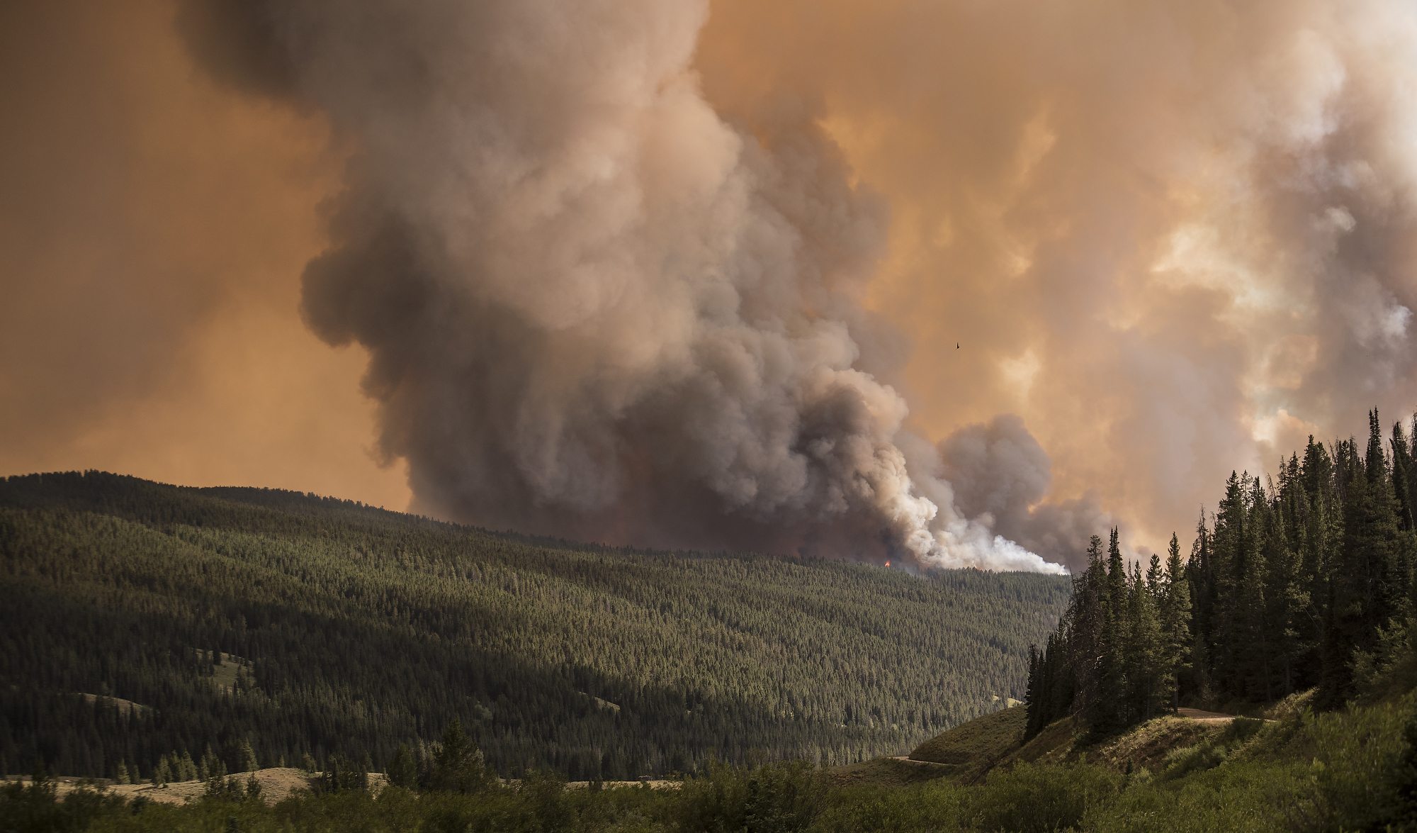 The Latest: Strong winds keep highway to Yellowstone closed