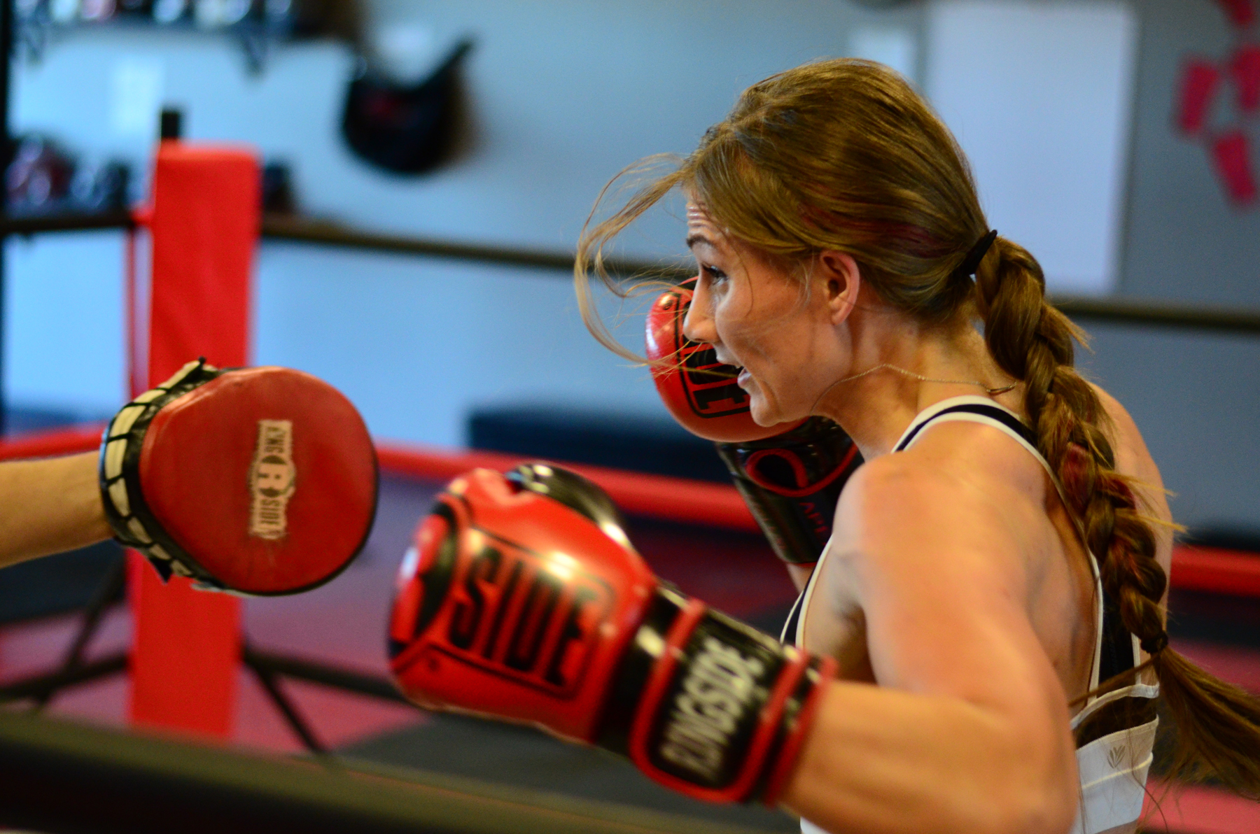 Whitney Gomez is a Utah mother of three beginning to chase her dream of making the Olympics as a boxer. (Photo: Jayson Mansanarez)