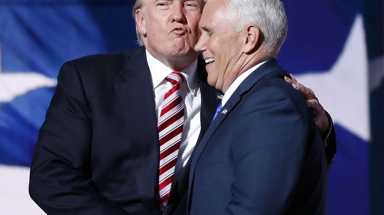 Twitter talks Donald Trump's 'air kiss' of Mike Pence