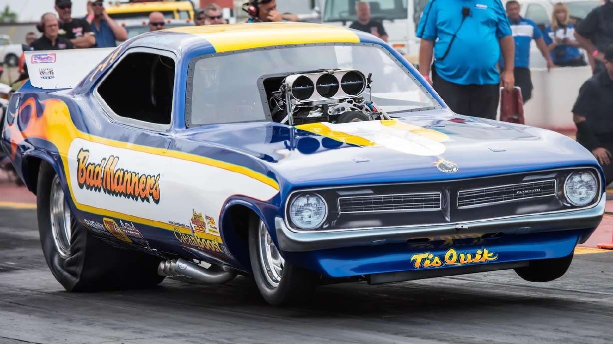 West Point man owns, races only Nostalgia Funny Car in Utah
