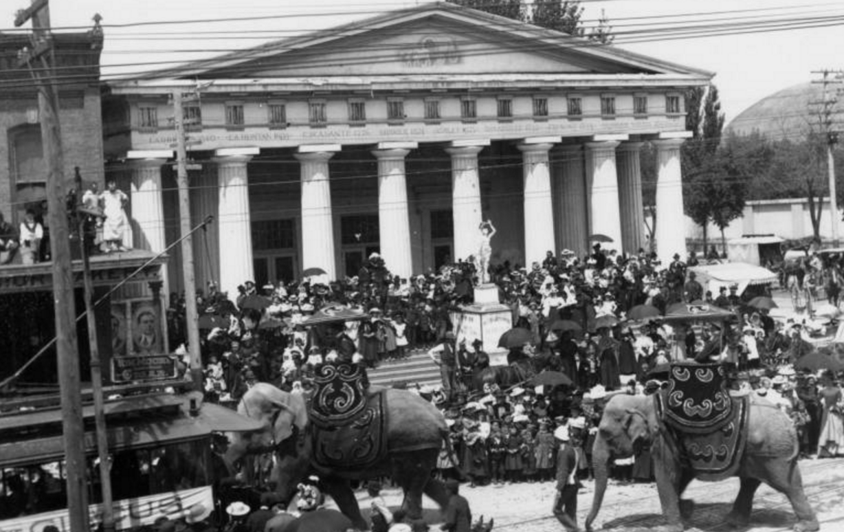 A photo of a circus parade on July 24, 1897 (Photo: Utah State Historical Society)