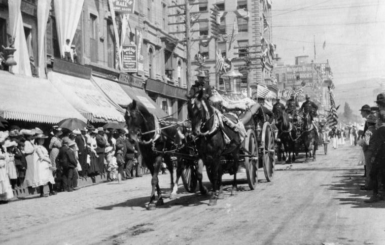 An image from a parade from the 1890s that was most likely taken during Pioneer Day parade. (Photo: Utah State Historic Society)