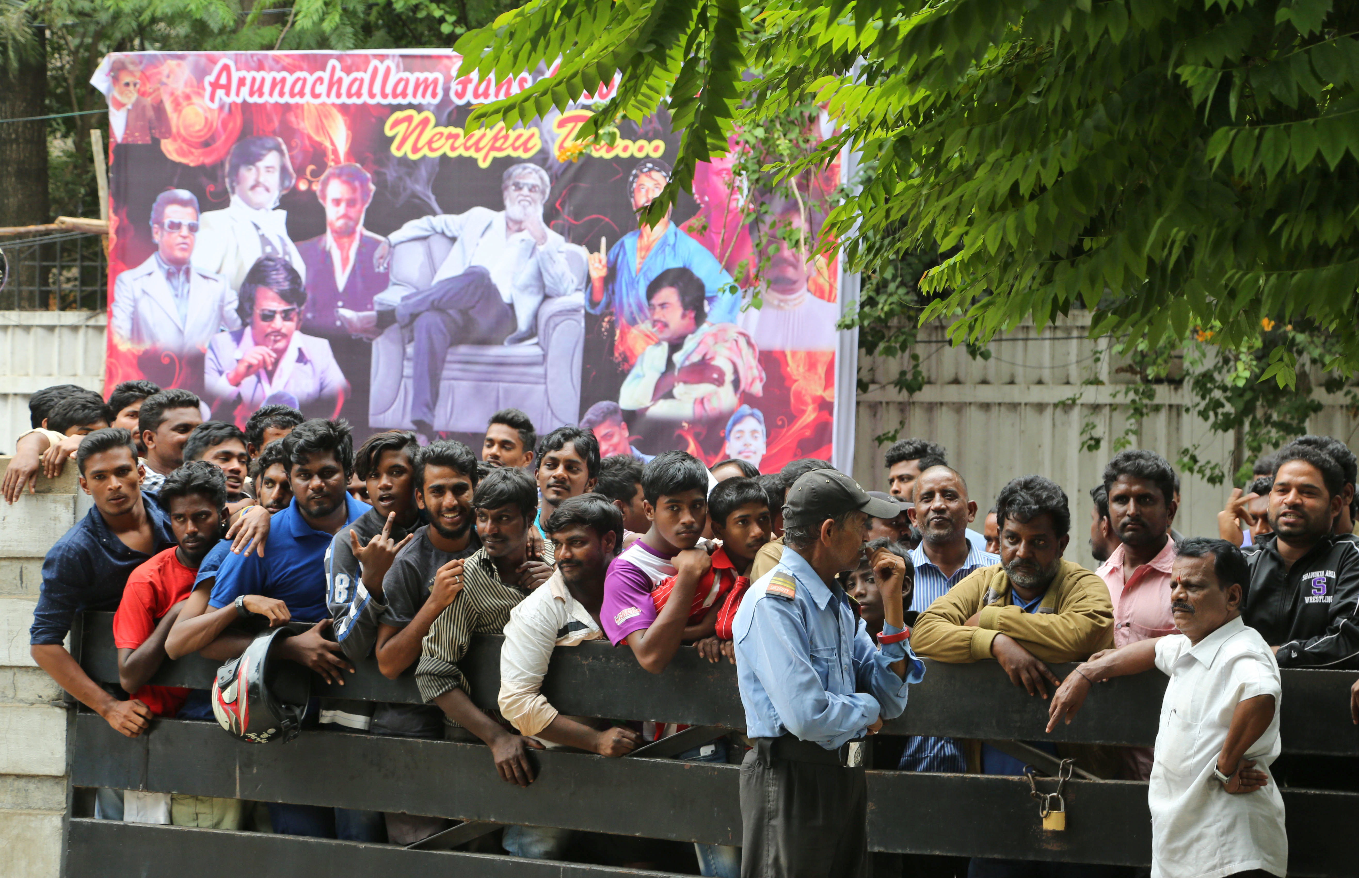 Crowds cheer Indian superstar Rajnikanth's latest film