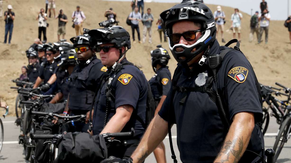 The Latest: 2,800 out-of-town officers part of RNC security