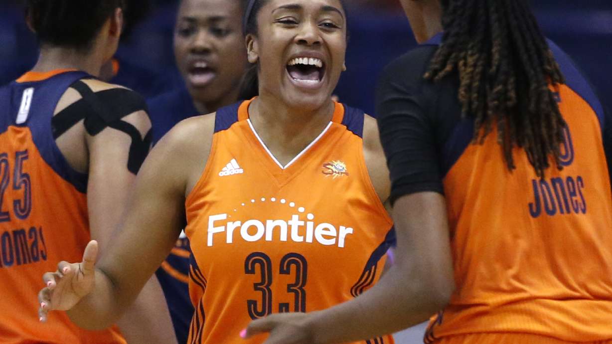 Jones has first career double-double, Sun beat Sky 94-89