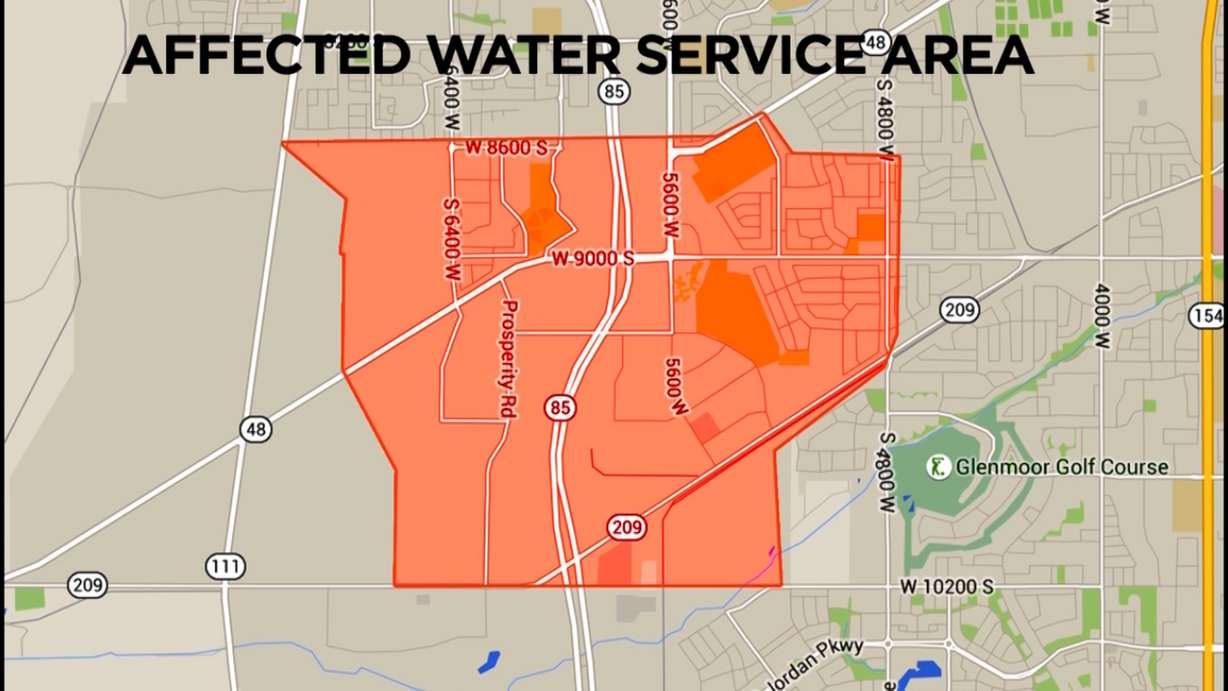 Areas affected. On Friday afternoon, private contractors installing communication cables underground accidentally hit a 42-inch water main that knocked water out to thousand in the area. (KSL TV)