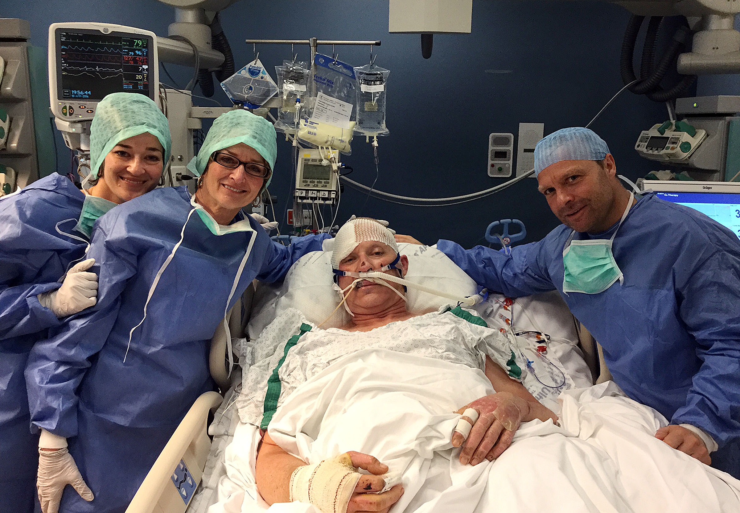 Richard Norby poses for a photo as he recovers in the hospital following a bombing in Brussels, Belgium. (Photo: Norby Family)