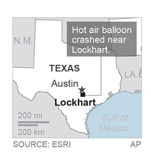 The Latest: Sources: Heart of Texas operated balloon