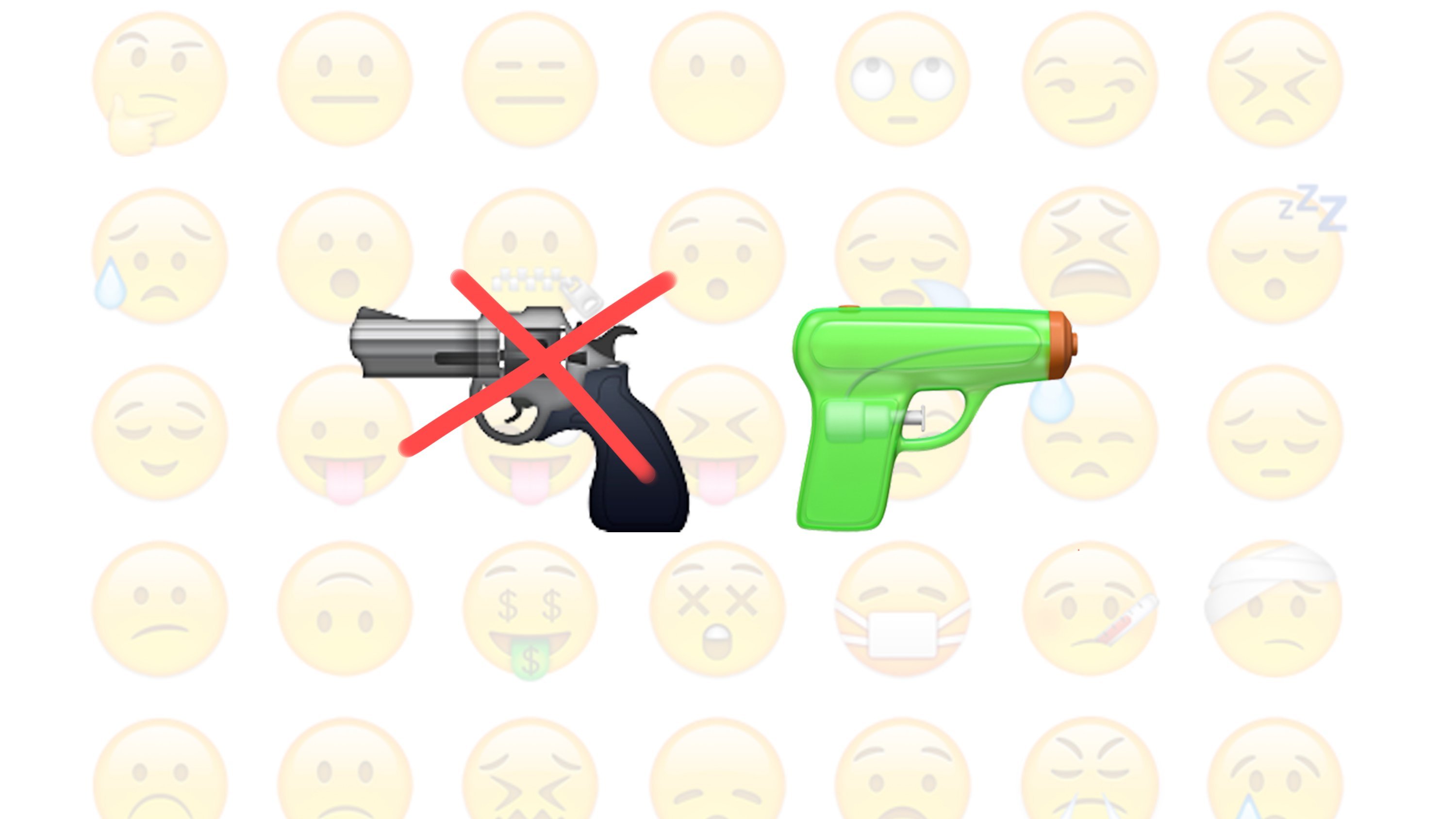 Apple replaces the pistol emoji with a water gun