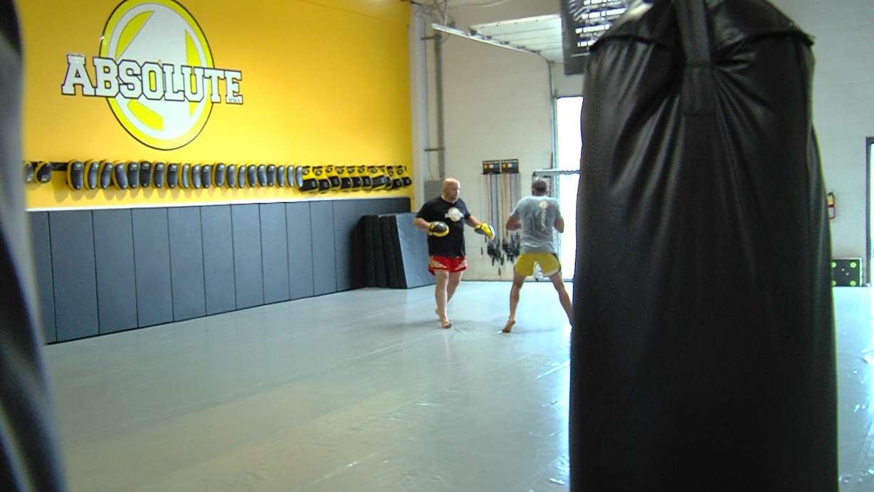 MMA fighter Court McGee of Provo trains at Aboslute MMA in West Jordan before UFC Fight Night 92 in Salt Lake City. (Photo: Todd Hougaard, KSL TV)