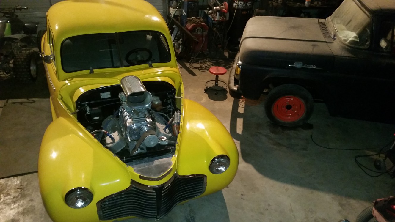 Gordon McKervey's 1941 Chevrolet Coupe sits in the shop with the other projects, though it is his favorite. (Photo: Gordon McKervey)