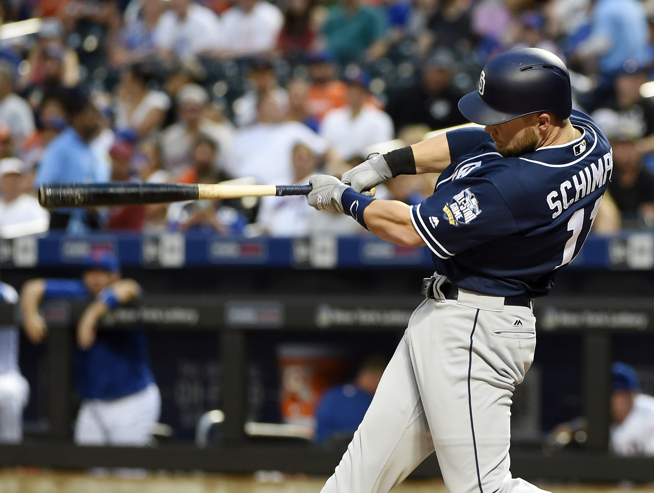 Schimpf has 2 HRs, 6 RBIs as Padres beat reeling Mets 8-6