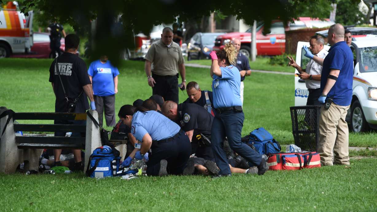 The Latest: 1 dead from lightning, 4 hurt in separate strike