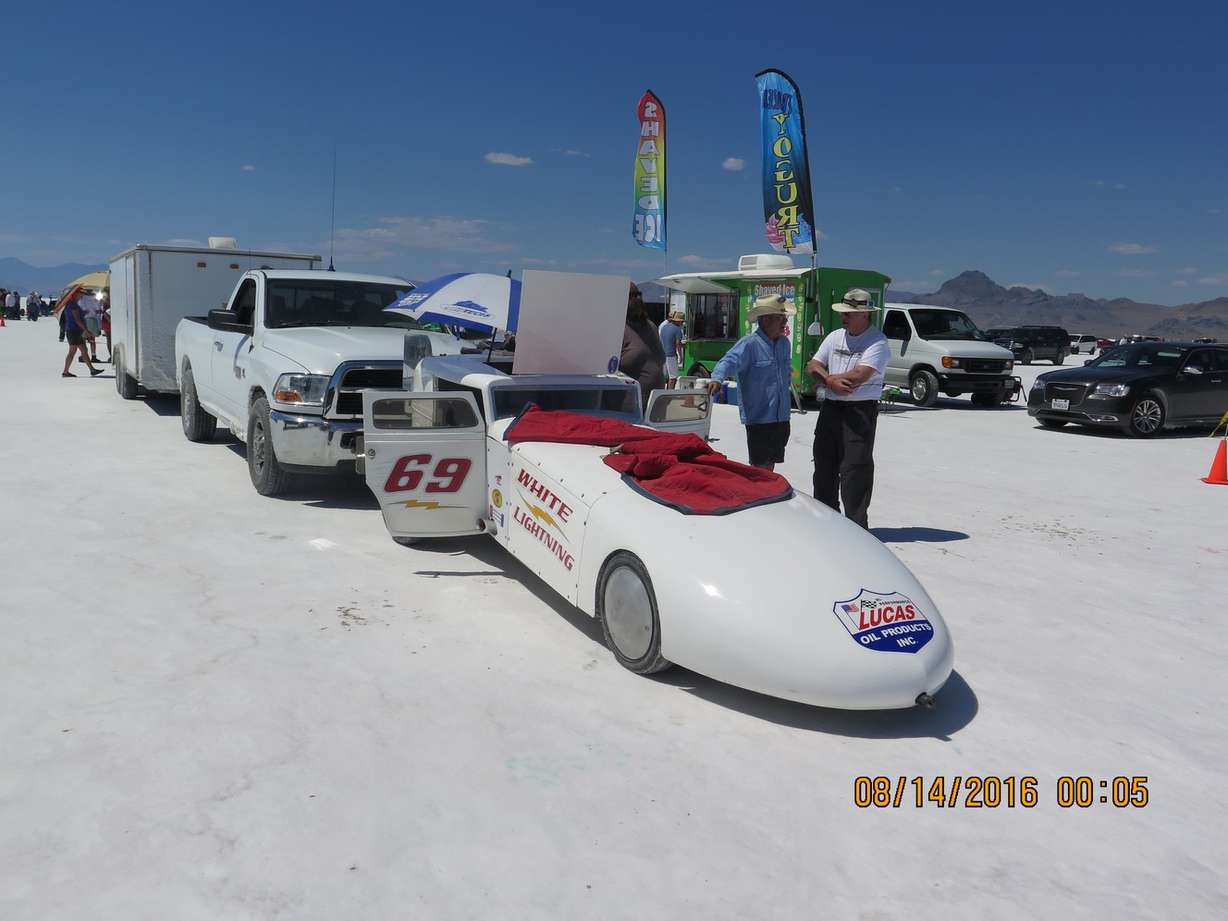 Cars begin lining up early to attempt to make record runs during Speed Week. (Photo: Ray Grass)