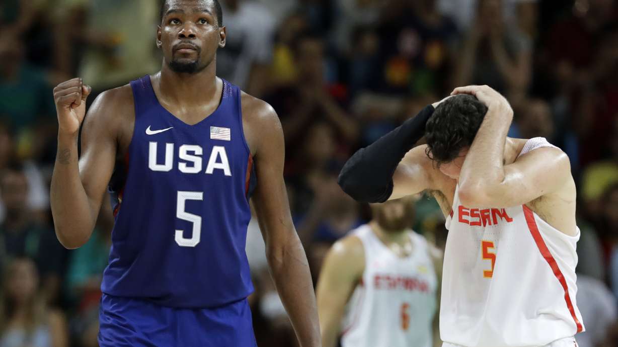 US beats Spain 82-76 in men's basketball, will play for gold