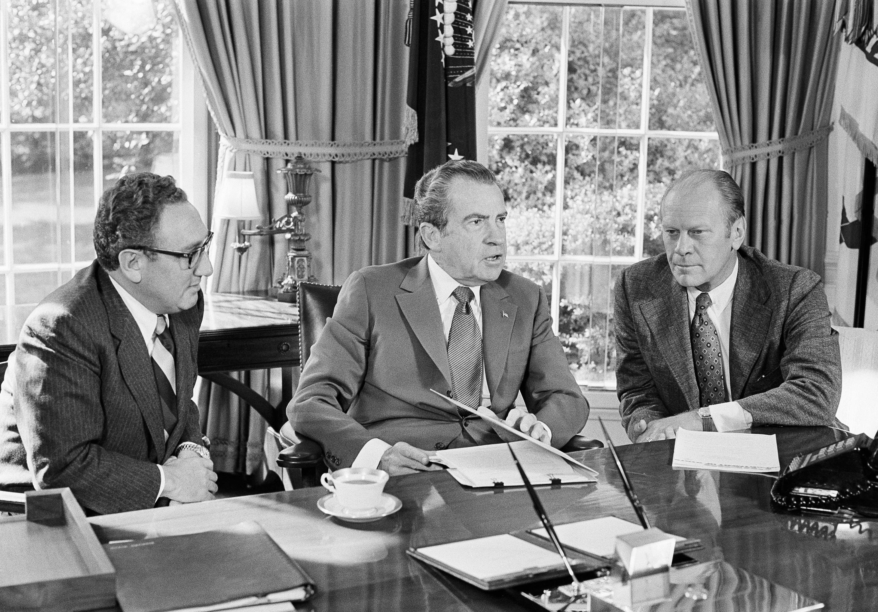 CIA declassifies documents detailing world reactions after Nixon quit