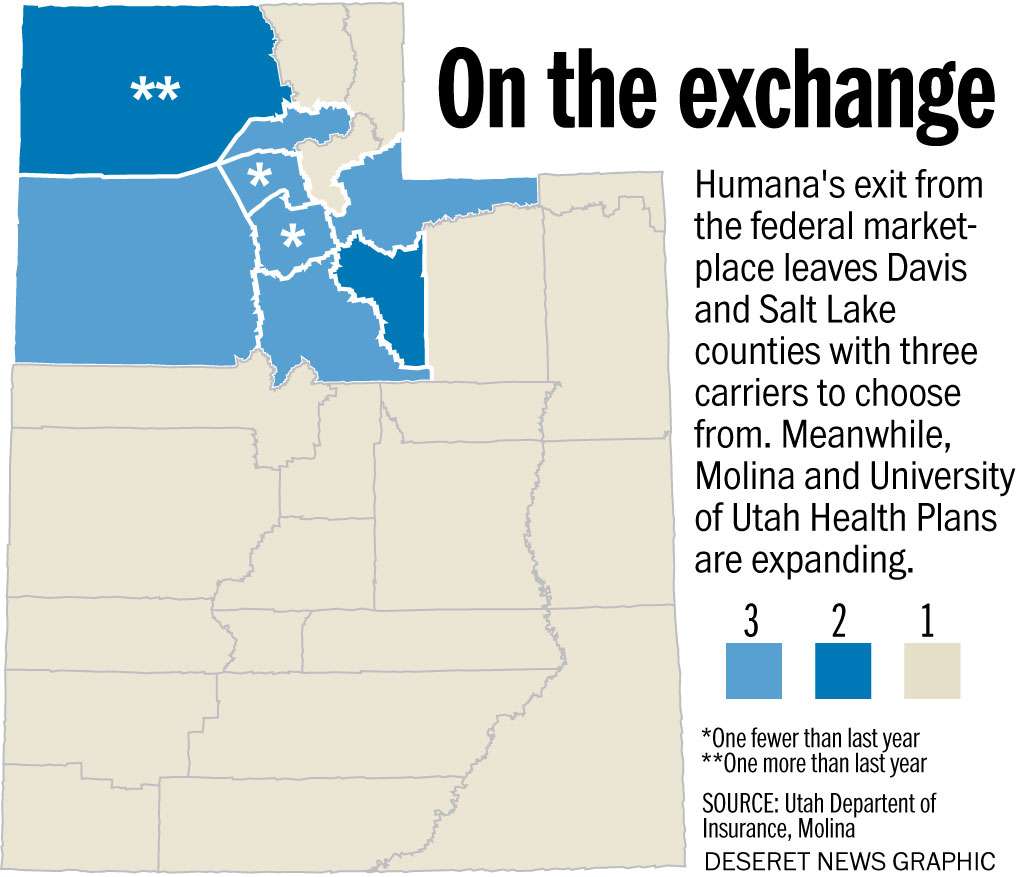 On the exchange, Humana's exit from the federal marketplace leaves Davis and Salt Lake counties with three carriers to choose from. Meanwhile, Molina and University of Utah Health Plans are expanding. (Photo: Mary Archbold)