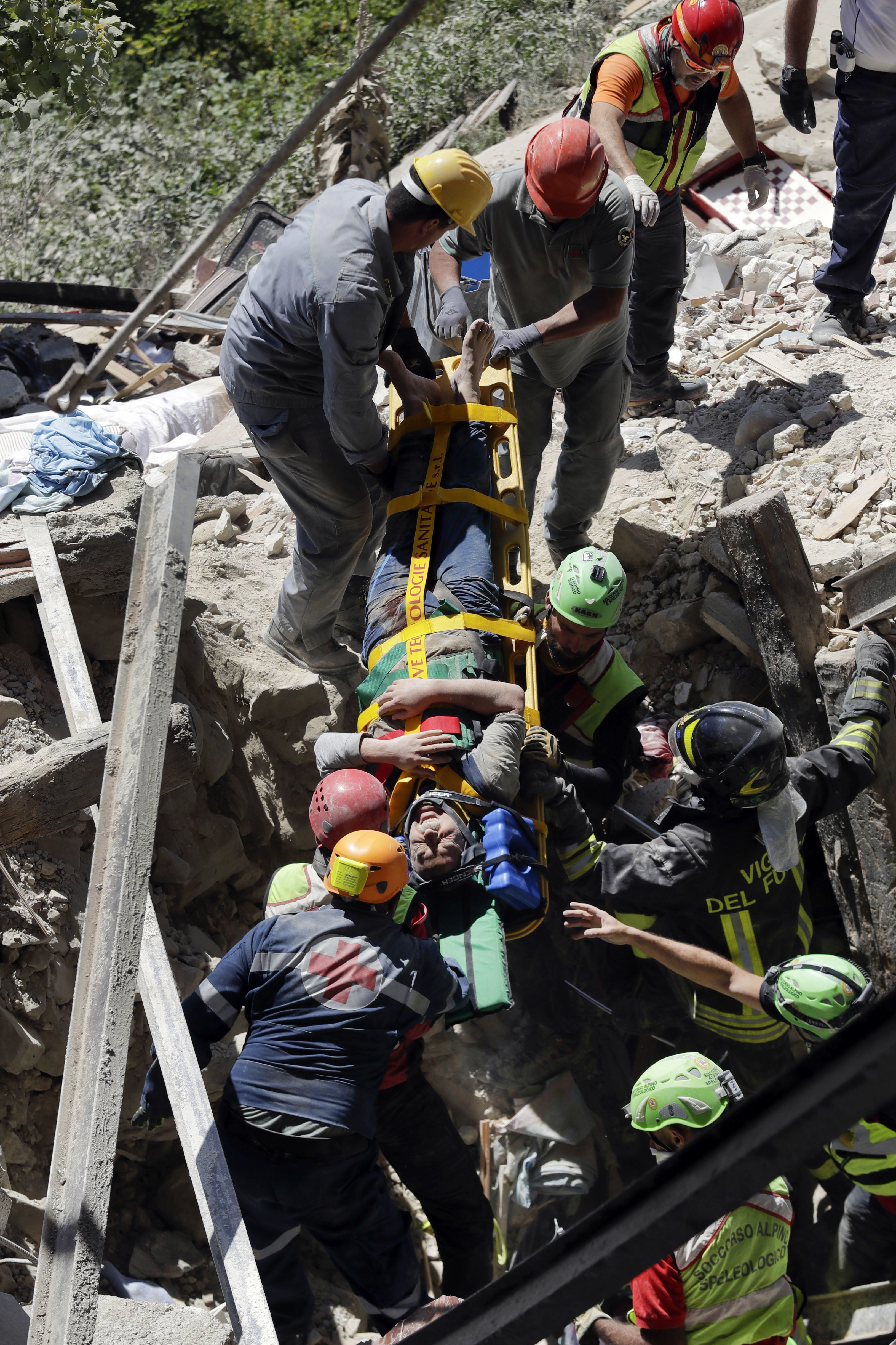 The Latest: World Trade Center honors Italy quake victims