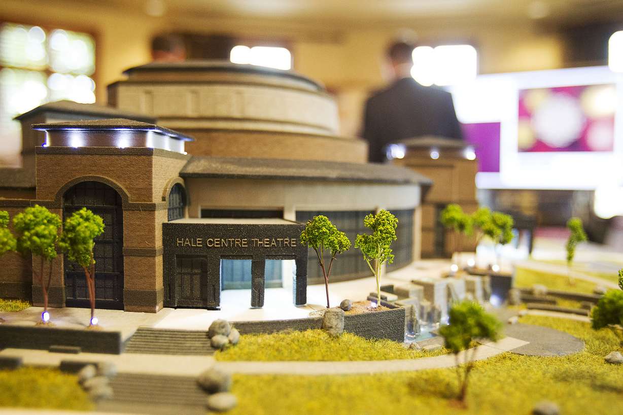 A 3-D model of the new Hale Centre Theatre that is being built in Sandy is seen at the current theater in West Valley City on Thursday, Aug. 25, 2016. (Photo: Hans Koepsell, Deseret News)