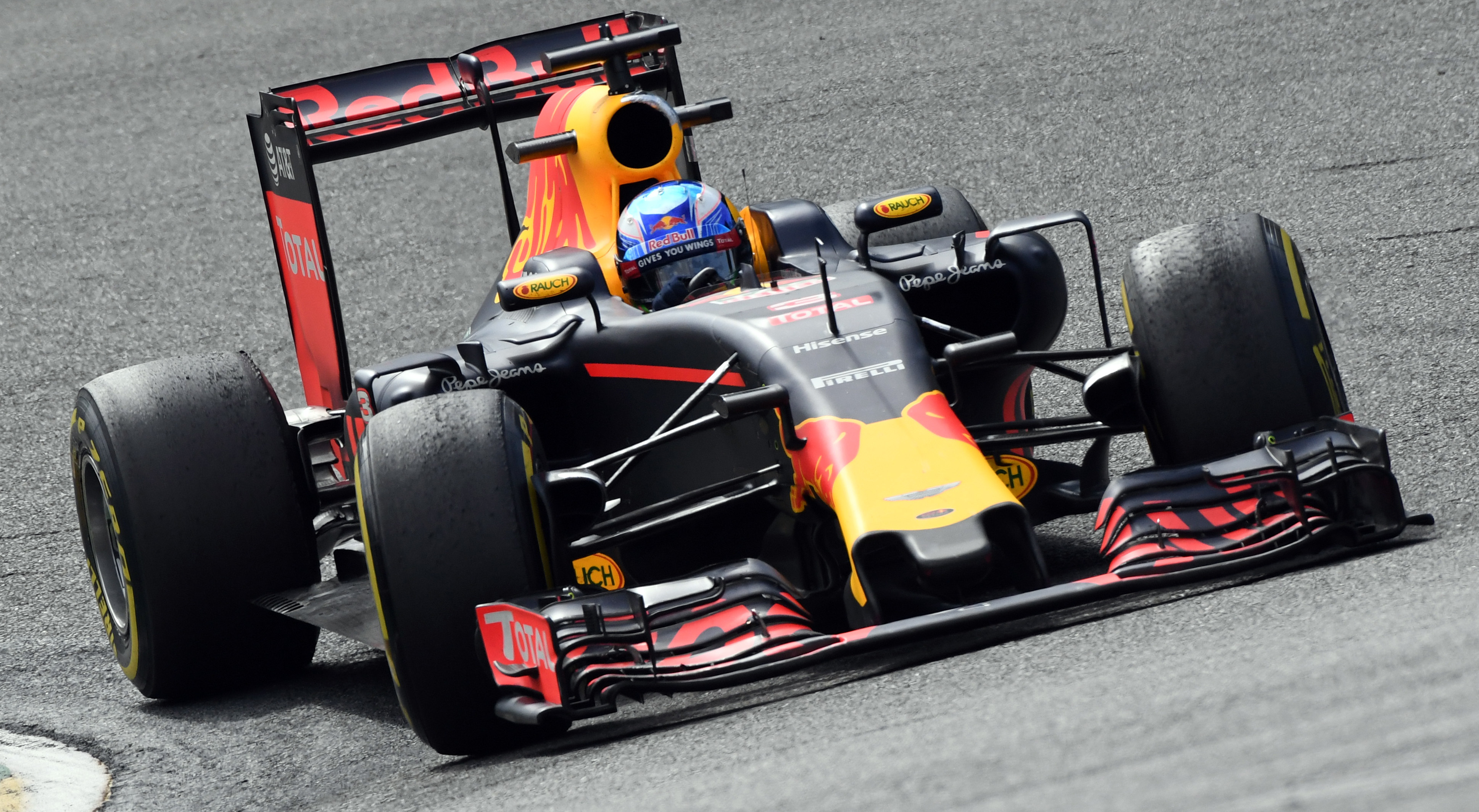 Ricciardo's on the podium, and the smile's back on his face