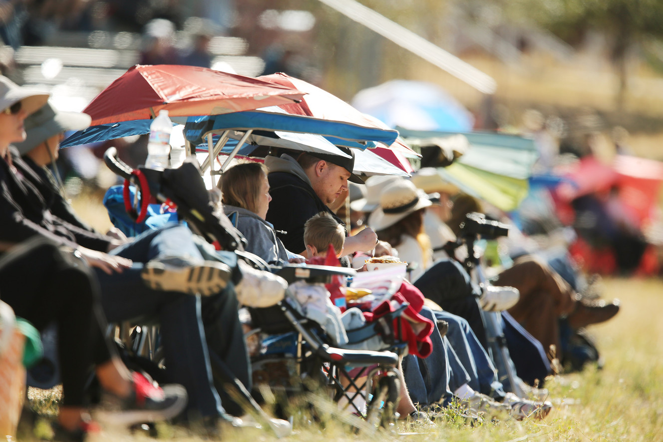 Spectators watch during the Soldier Hollow Sheepdog Classic at Soldier Hollow on Monday, Sept. 5, 2016. (Photo: Jeffrey D. Allred, Deseret News)