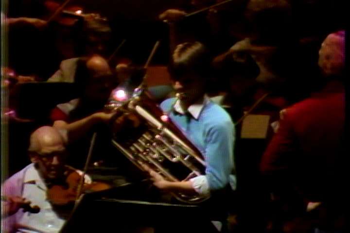 S. Evan Rice plays the euphonium during a concert in November, 1981. (Photo: KSL-TV File)