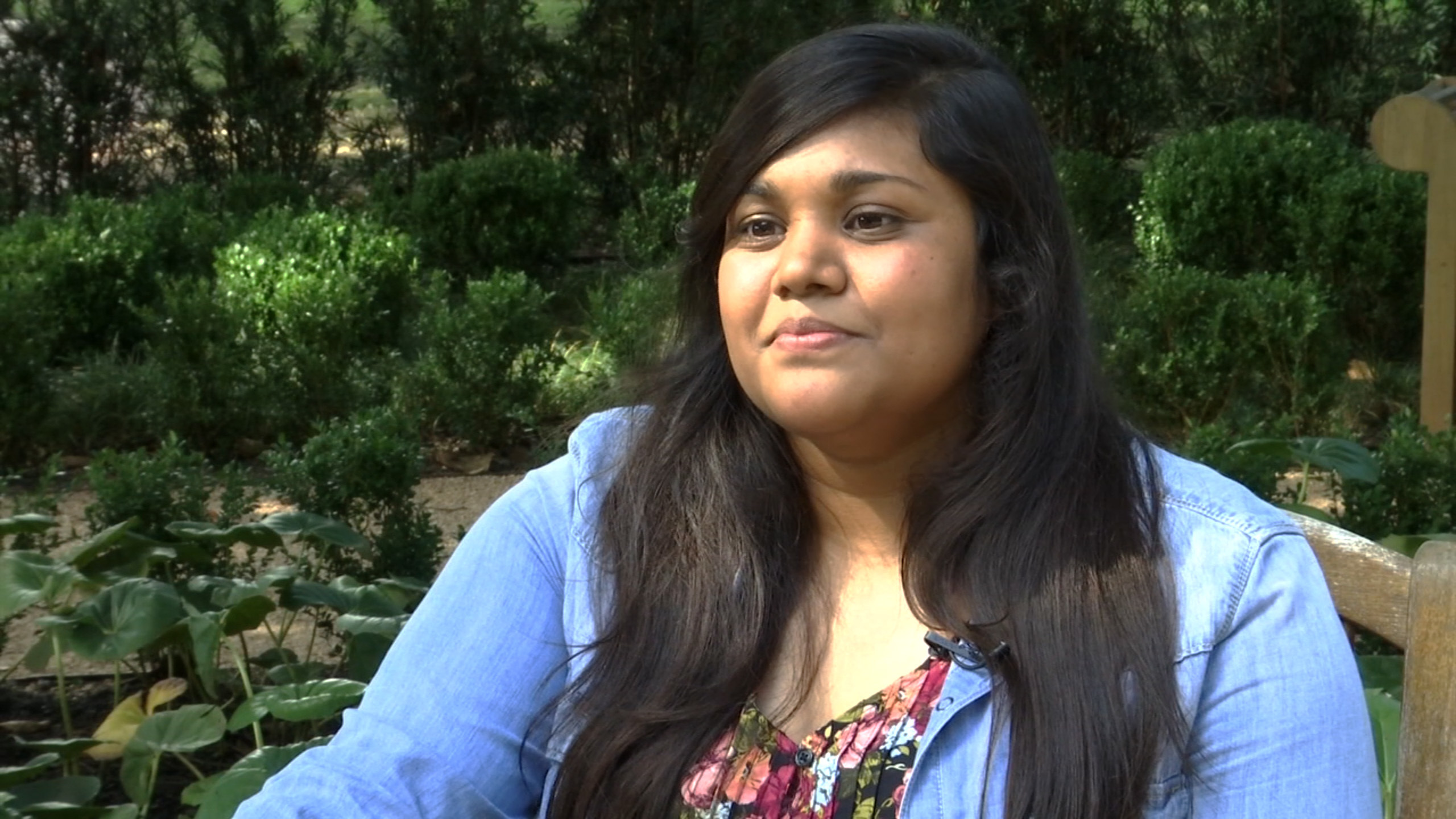 Baylor University student Sonia Shah speaks during an interview in Waco, Texas on Aug. 25, 2016. Photo: AP Photo