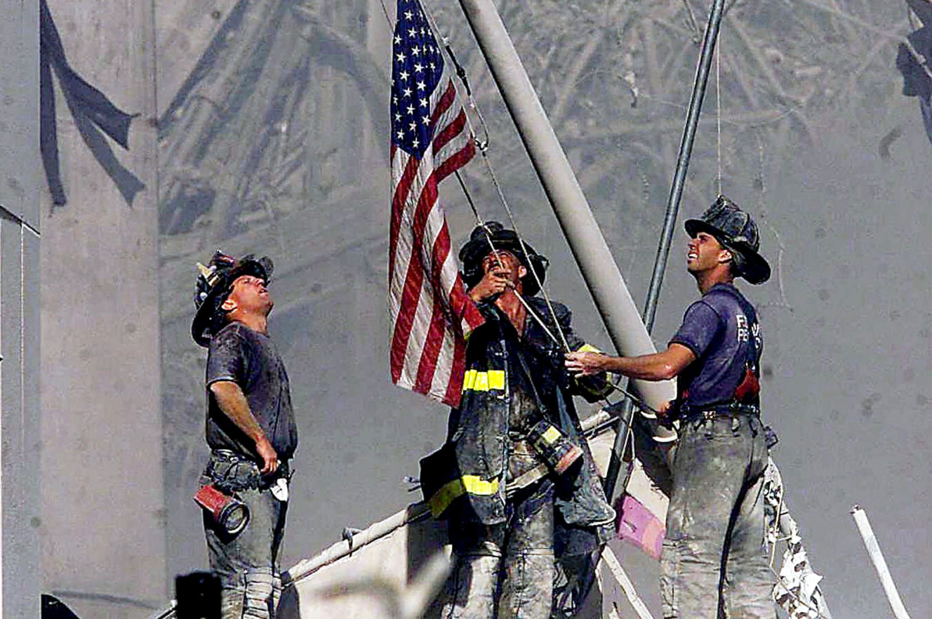 Vanished flag from famous 9/11 photo returns to ground zero