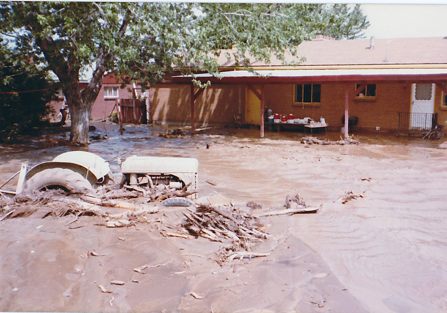 The back yard of a Bountiful home involved in the 1983 flood. (Photo: Orland Call)