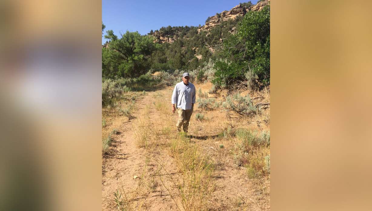 San Juan County Commission Phil Lyman on a recent hike in Recapture Canyon near Blanding. (Photo: Dennis Romboy)