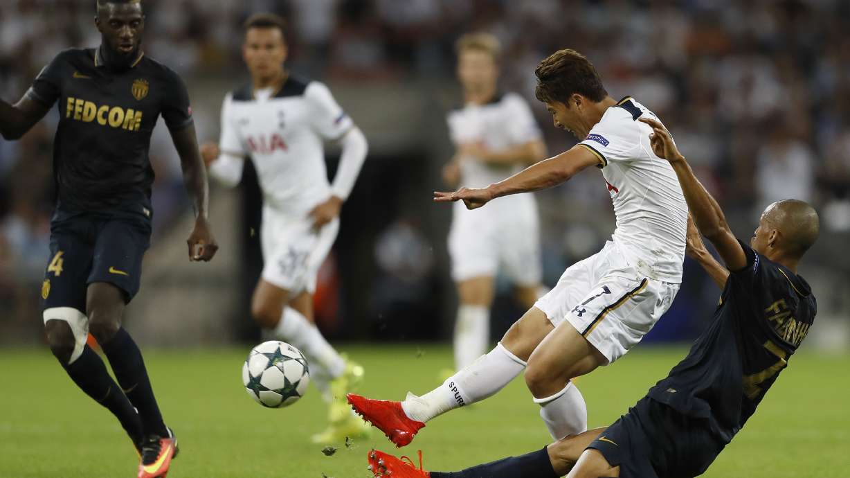 Monaco beats Tottenham 2-1 at Wembley in Champions League