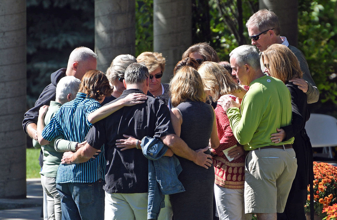 Family members gather around a fire caldron during a memorial service for Grant Seaver in Park City on Saturday, Sept. 17, 2016. Seaver died last Sunday, days before his friend died in a similar manner. Police are investigating and still awaiting lab results to determine the cause of death. (Photo: Nick Wagner, Deseret News)