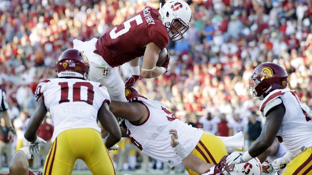 McCaffrey and No. 7 Stanford methodically mash USC 27-10