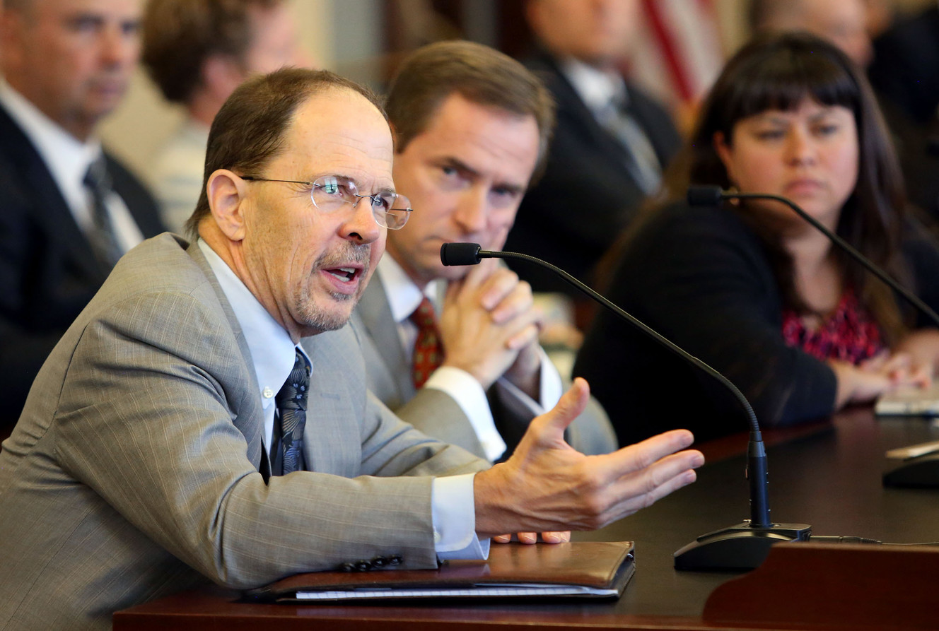 Dr. Robert Rolfs, deputy director of the Utah Department of Health, talks about naloxone opioid overdose reversal kits at the Capitol in Salt Lake City on Wednesday, Sept. 21, 2016. (Photo: Kristin Murphy, Deseret News)