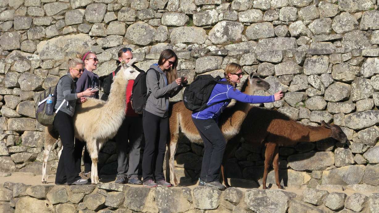 Hiking to Machu Picchu past sacred Inca peaks in the Andes