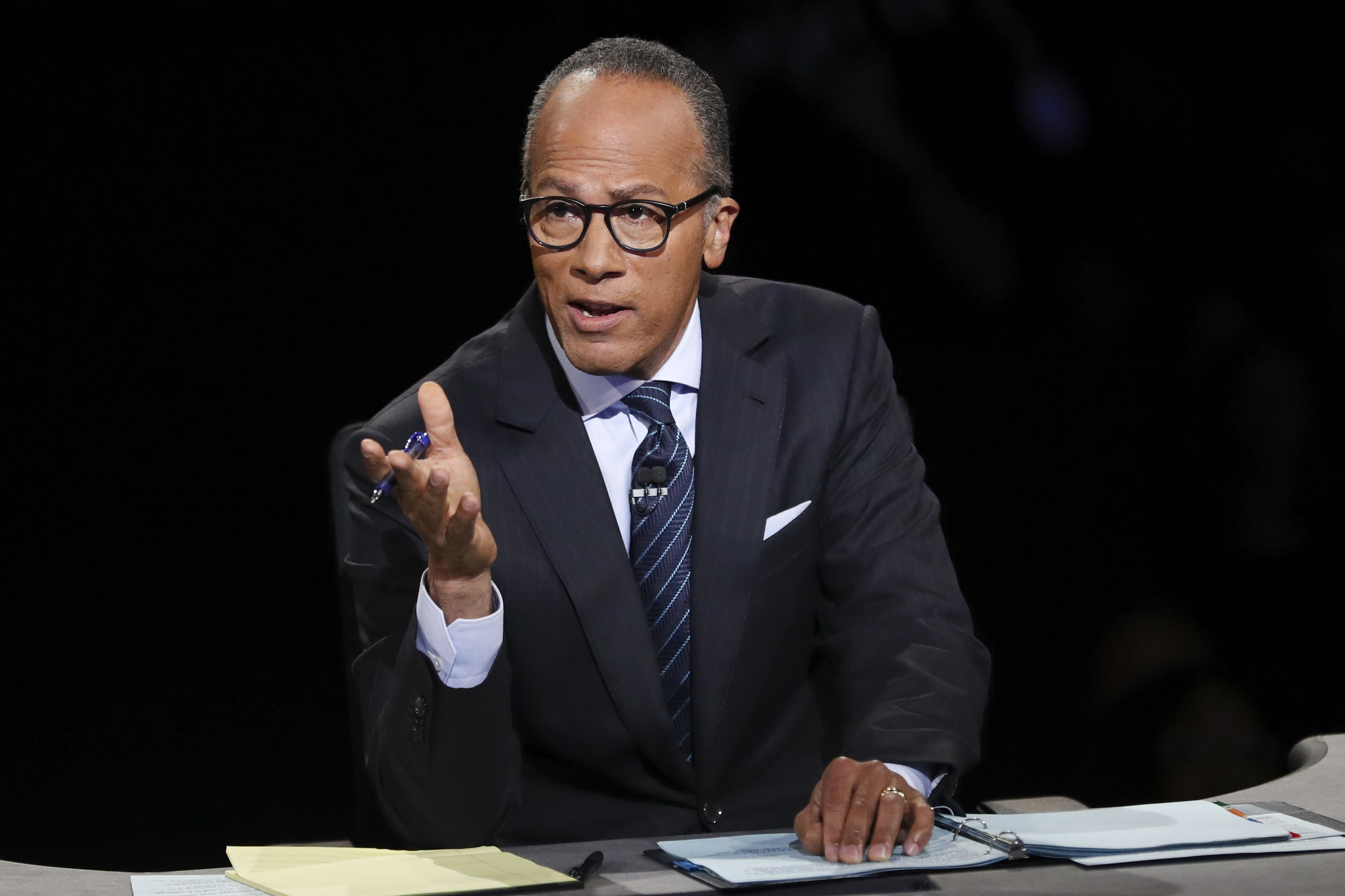 Moderator Lester Holt worked to keep control of debate