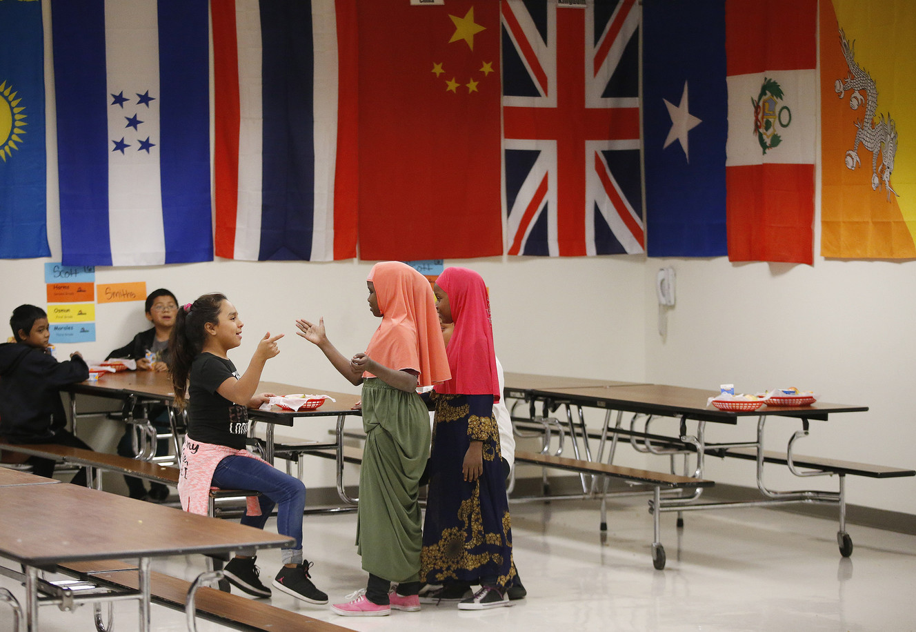 Students at Wilson Elementary eat lunch in Salt Lake City on Tuesday, Sept. 27, 2016. A report released Tuesday by Voices for Utah Children found Utah child population is more diverse than Utah’s adult population and 1 of every 4 Utah children is a child of color. (Photo: Jeffrey D. Allred, Deseret News)