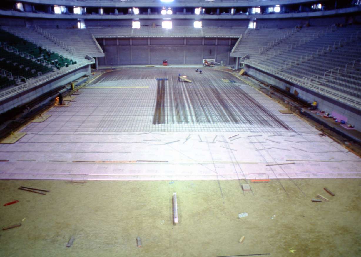 The Vivint Arena, which opened in 1991 as the Delta Center, is 20.6 million cubic feet in size (Photo Courtesy of Utah Jazz)