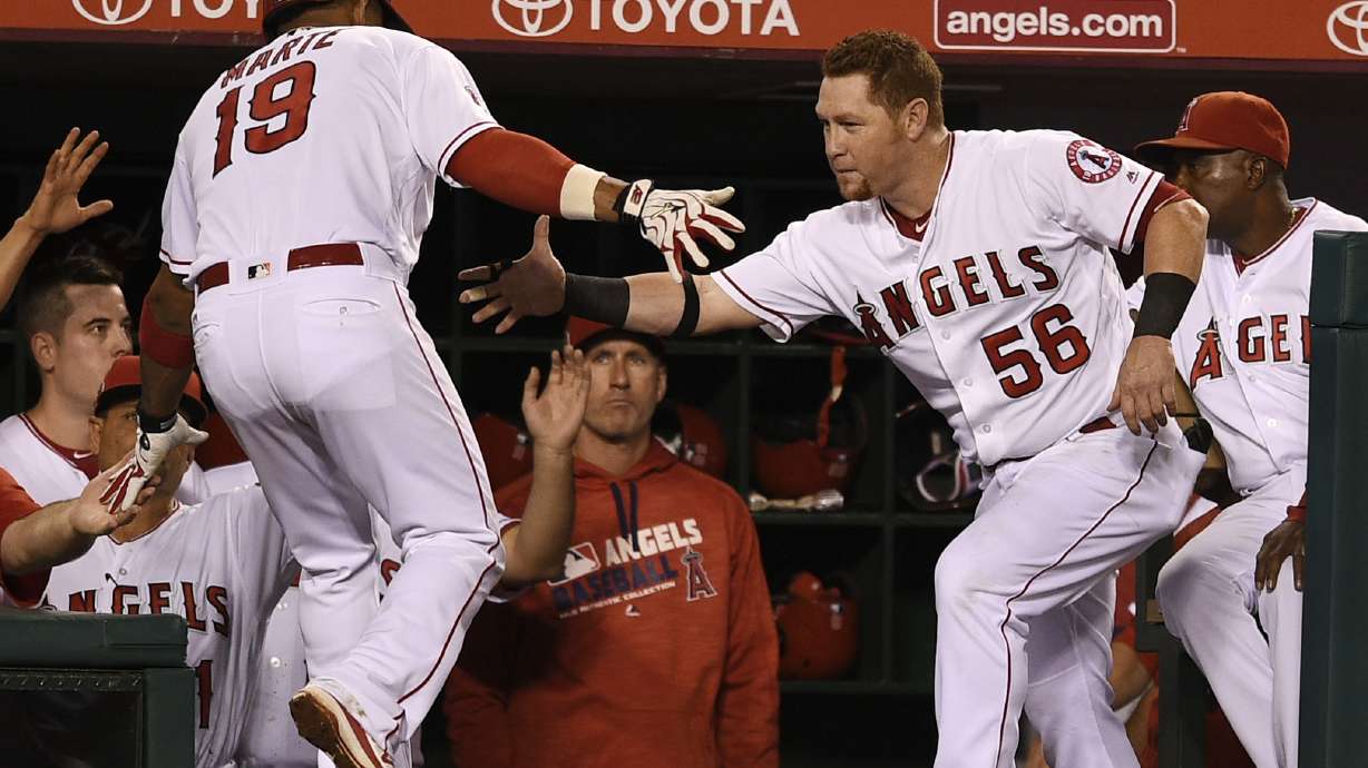 Marte homers to lead Angels over Astros