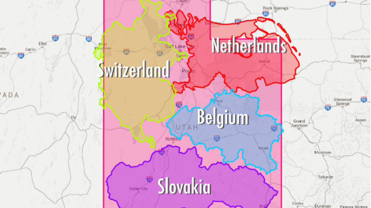 Infographic: How many countries could fit inside Utah?