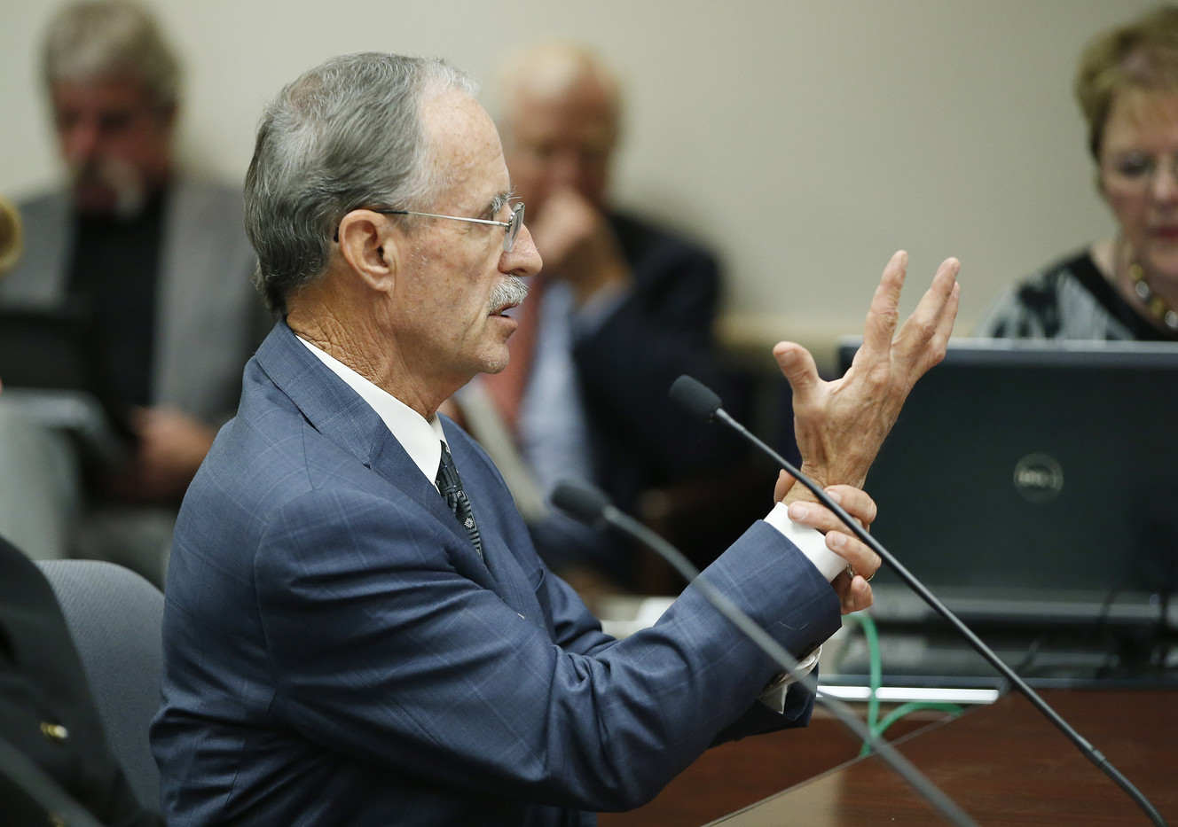 Salt Lake County Recorder Gary Ott answers questions while meeting with the Salt Lake County Council in Salt Lake City on Tuesday, Oct. 4, 2016. The council reviewed an audit of the recorder's office. (Photo: Jeffrey D. Allred, Deseret News)